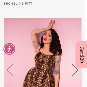 Vixen By Micheline Pitt Ingenue Leopard Print Dress